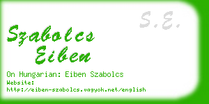 szabolcs eiben business card